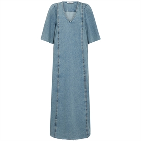 Haute L'Amitie Denim Raw Hem Kjole, Denim Blue